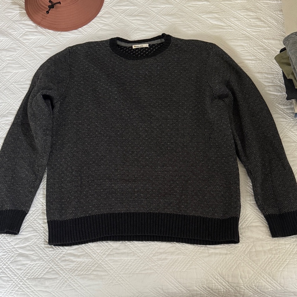 Marine Layer Dark Gray Crewneck Sweater